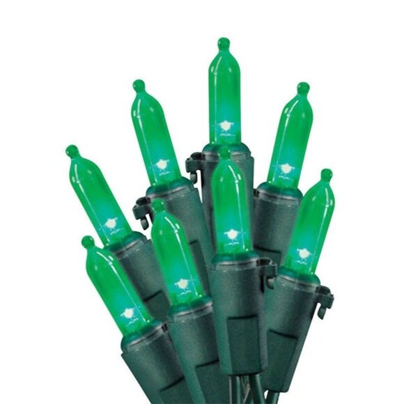 Celebrations LED Green Mini Lght 100ct 24 ft Holiday St Patricks Day - Picture 1 of 5